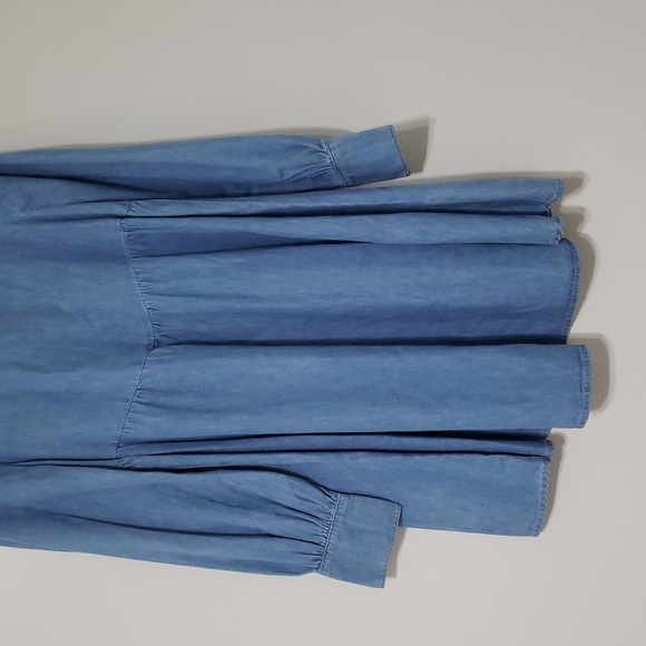 ASOS Maternity 4 Denim Mini Dress Blue Jean Cotton Casual Long Sleeves Classic - Picture 3 of 14